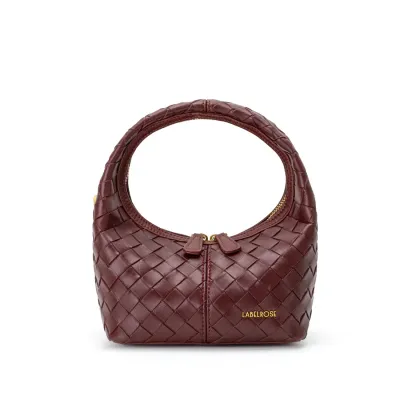 Borsa a mano Weave Icon Burgundy - Label Rose Borsa a mano Weave Icon Burgundy - Label Rose
