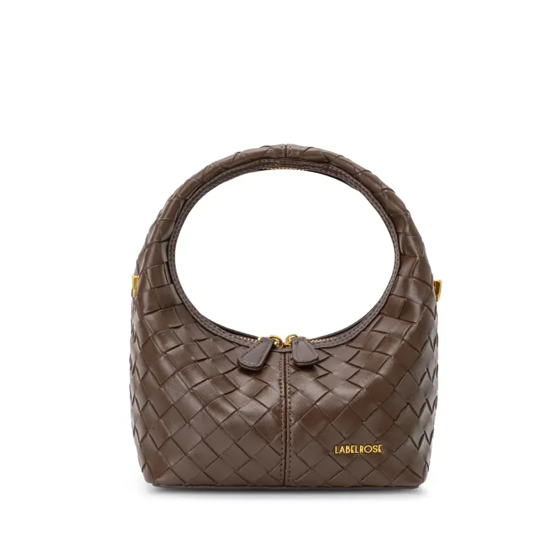 Borsa a mano Weave Icon Chocolate - Label Rose Borsa a mano Weave Icon Chocolate - Label Rose