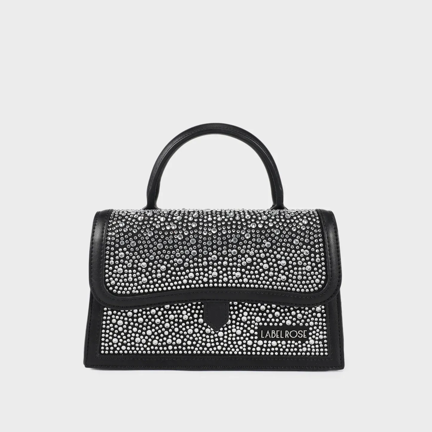 Borsa a mano PAIGE Strass Black silver - LabelRose
