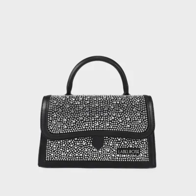 Borsa a mano PAIGE Strass Black silver - LabelRose