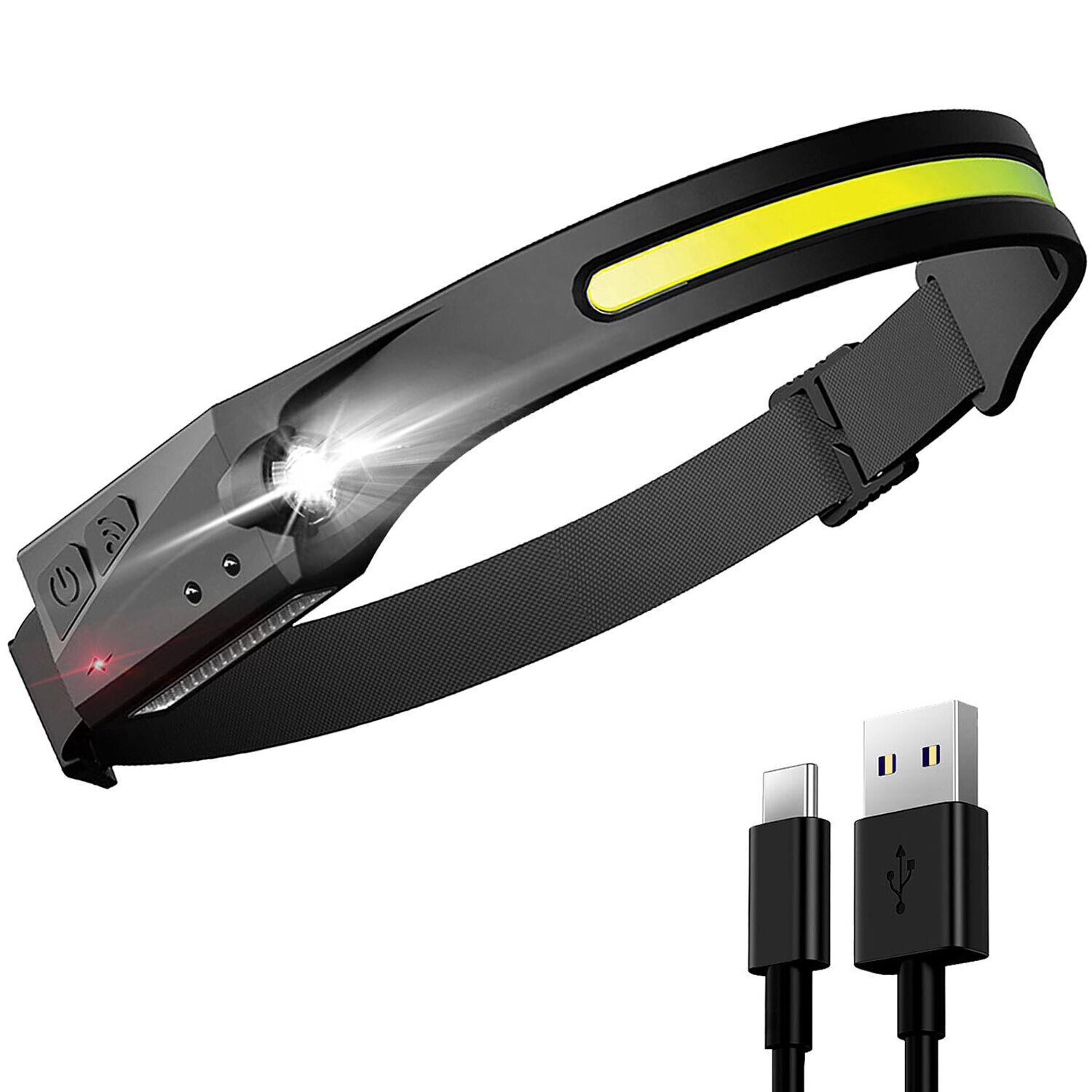 LED Stirnlampe 230° Akku USB