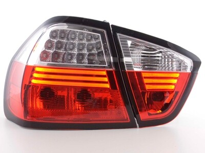 LED Rückleuchten Set BMW 3er Limousine Typ E90 05-08 klar/rot LED Rückleuchten Set BMW 3er Limousine Typ E90 05-08 klar/rot