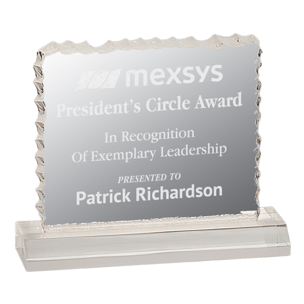 Cracked Ice Acrylic Award (Clear)