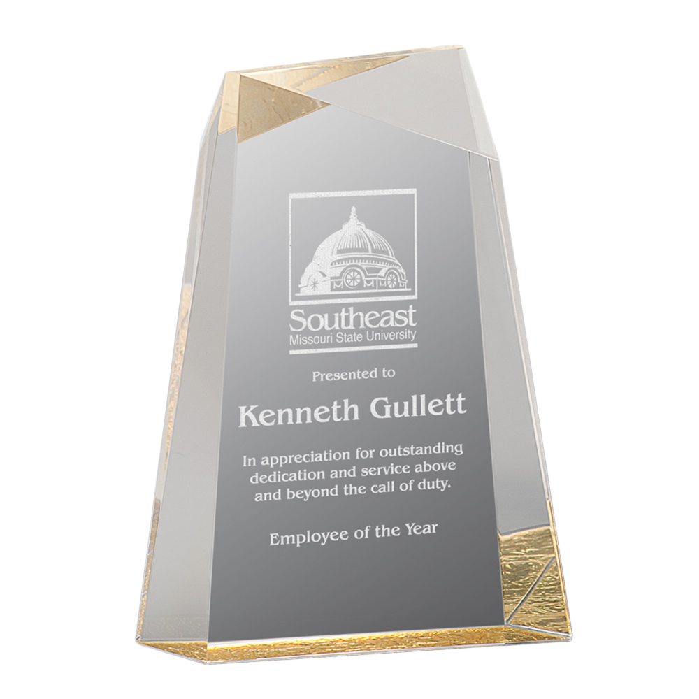 Facet Acrylic Wedge (Gold)