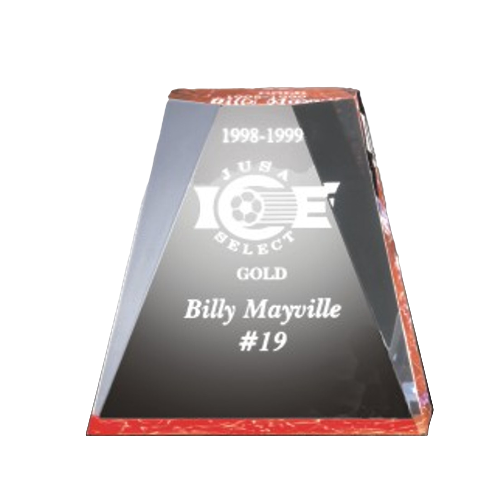 Beveled Wedge Acrylic Award (Clear)