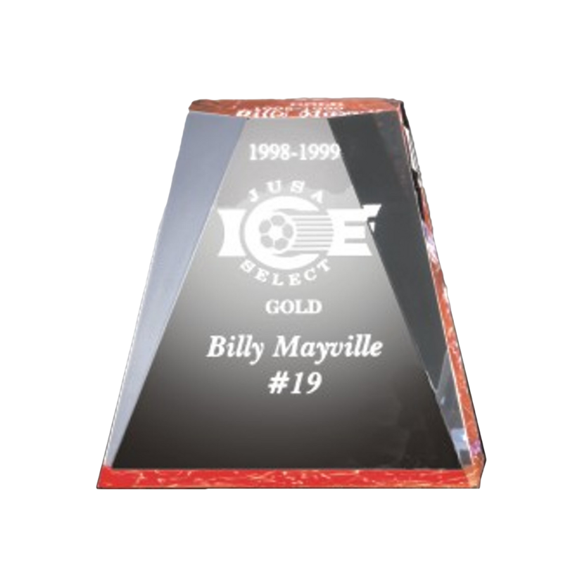 Beveled Wedge Acrylic Award (Blue)