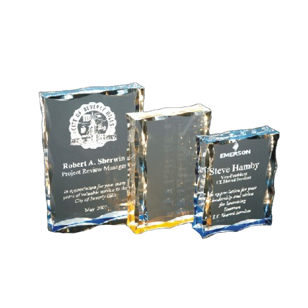 Scalloped Edge Plaque (Clear)