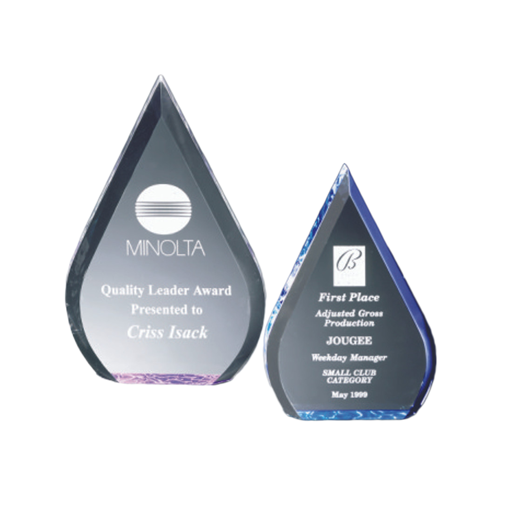 Beveled Teardrop Acrylic (Clear)