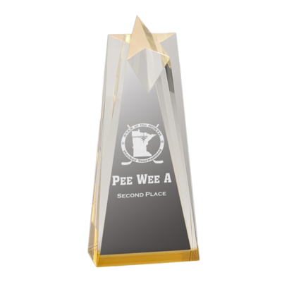 Sculpted Acrylic Star Tower (Gold)