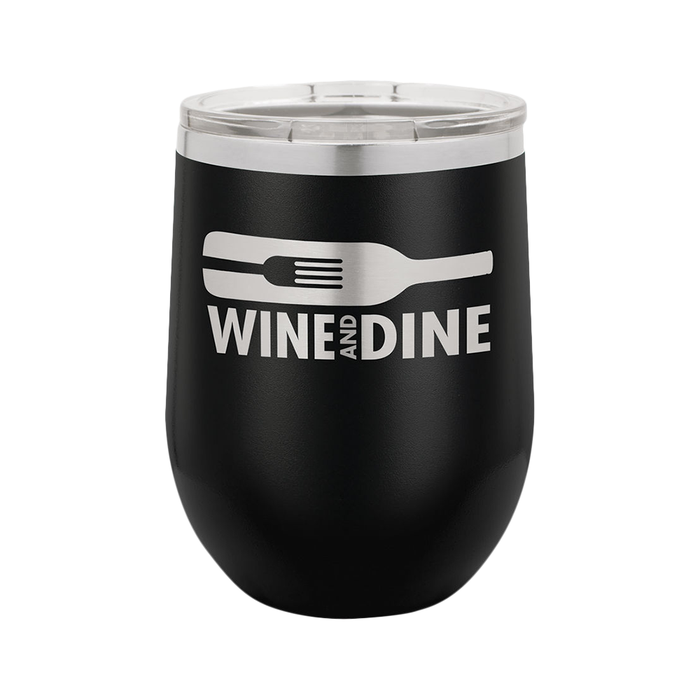 12 Oz. Wine Tumbler (Black)