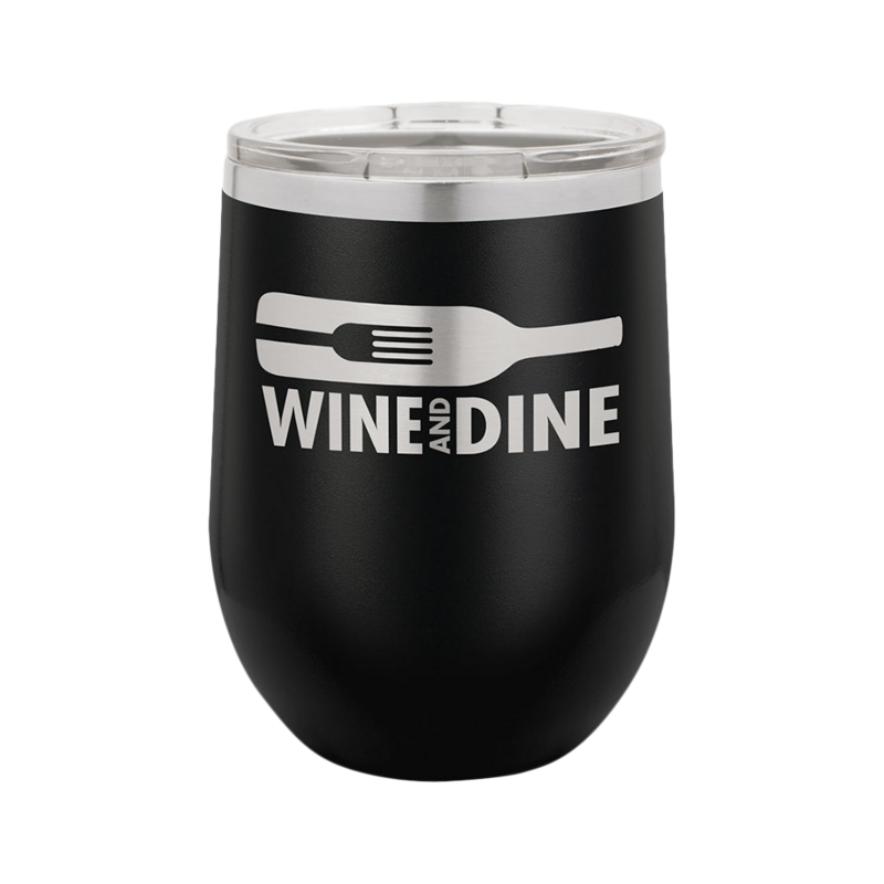 12 Oz. Wine Tumbler (Black)
