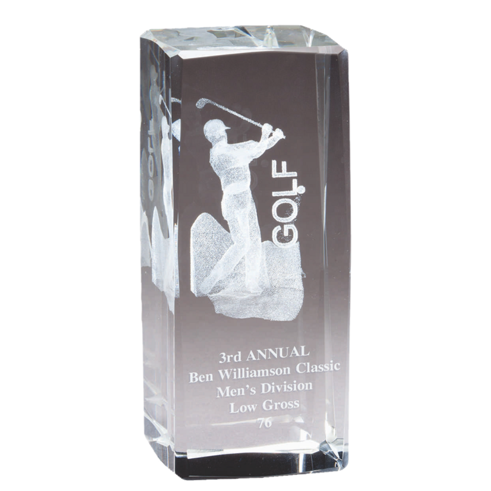 3D Crystal Golfer (Male)