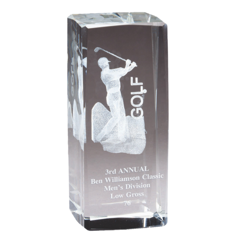 3D Crystal Golfer (Male)