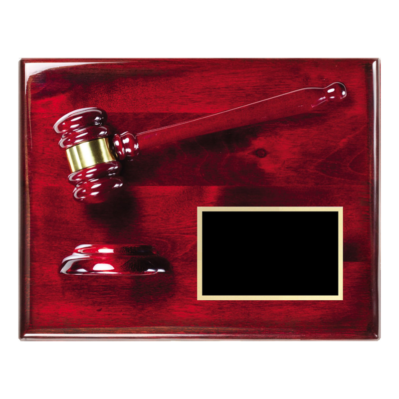 8" X 10" Rosewood Gavel Plaque