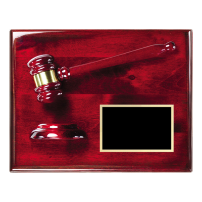 8 8" X 10" Rosewood Gavel Plaque