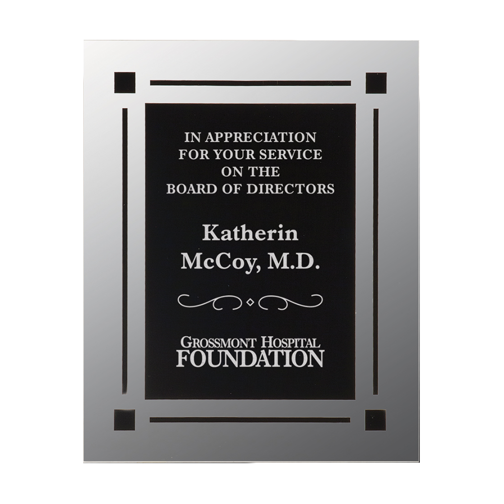 Clear Edge Acrylic Plaque (Solid Black)