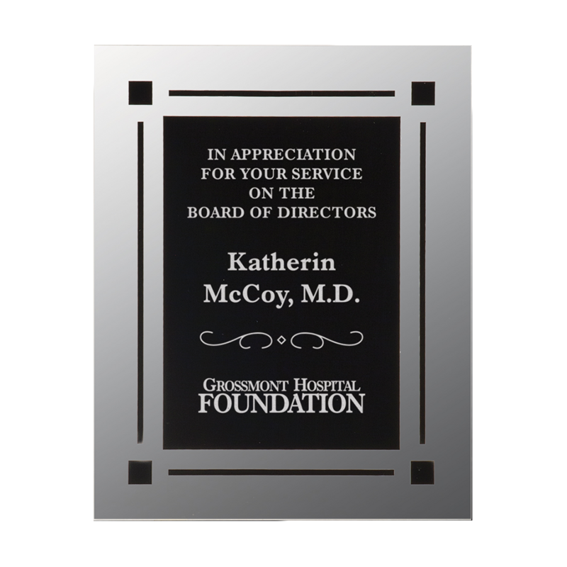 Clear Edge Acrylic Plaque (Solid Black)