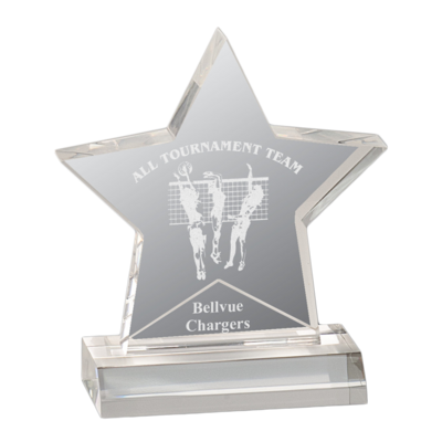 Clear Star Award on Base Clear Star Award on Base
