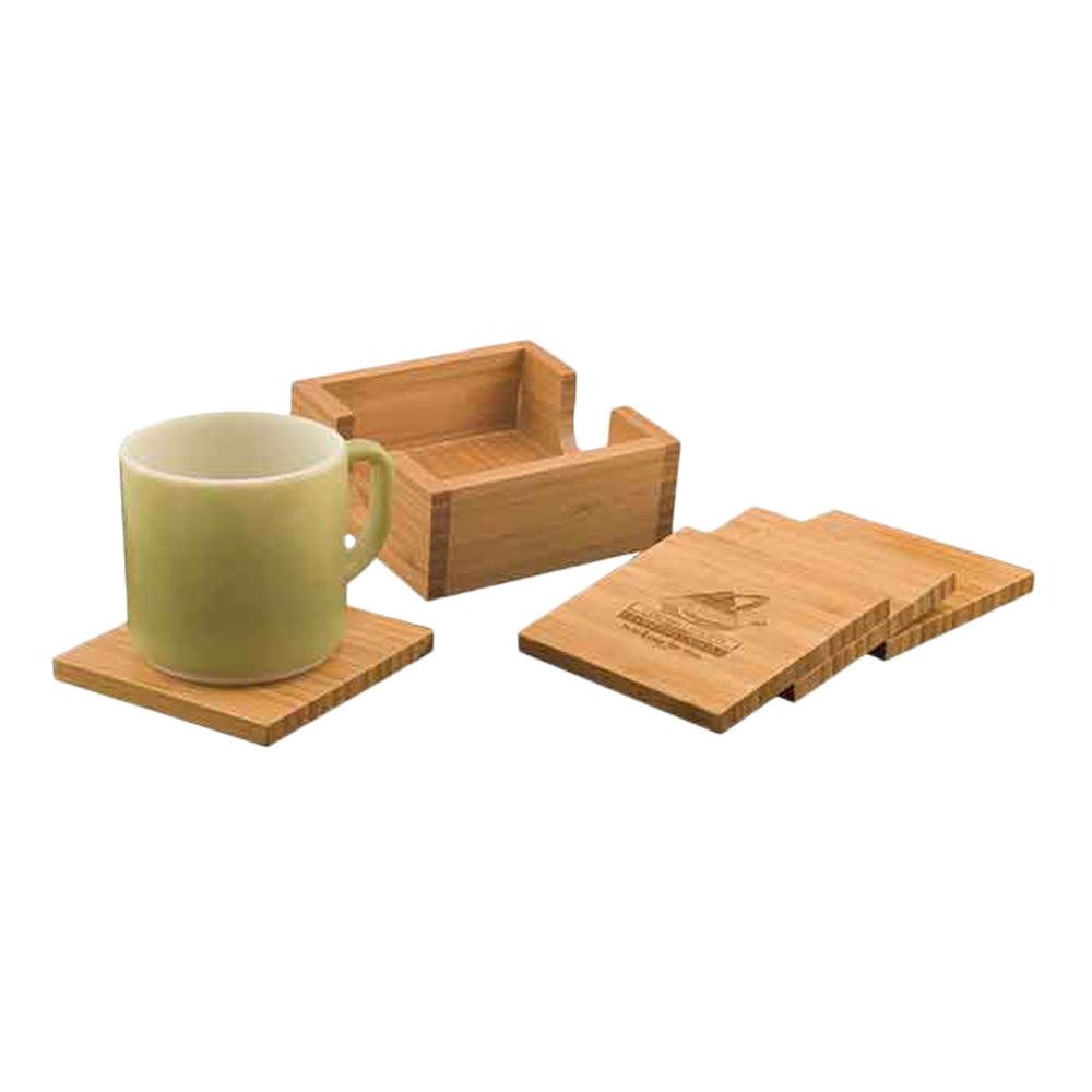 Bamboo 4-Coaster Set