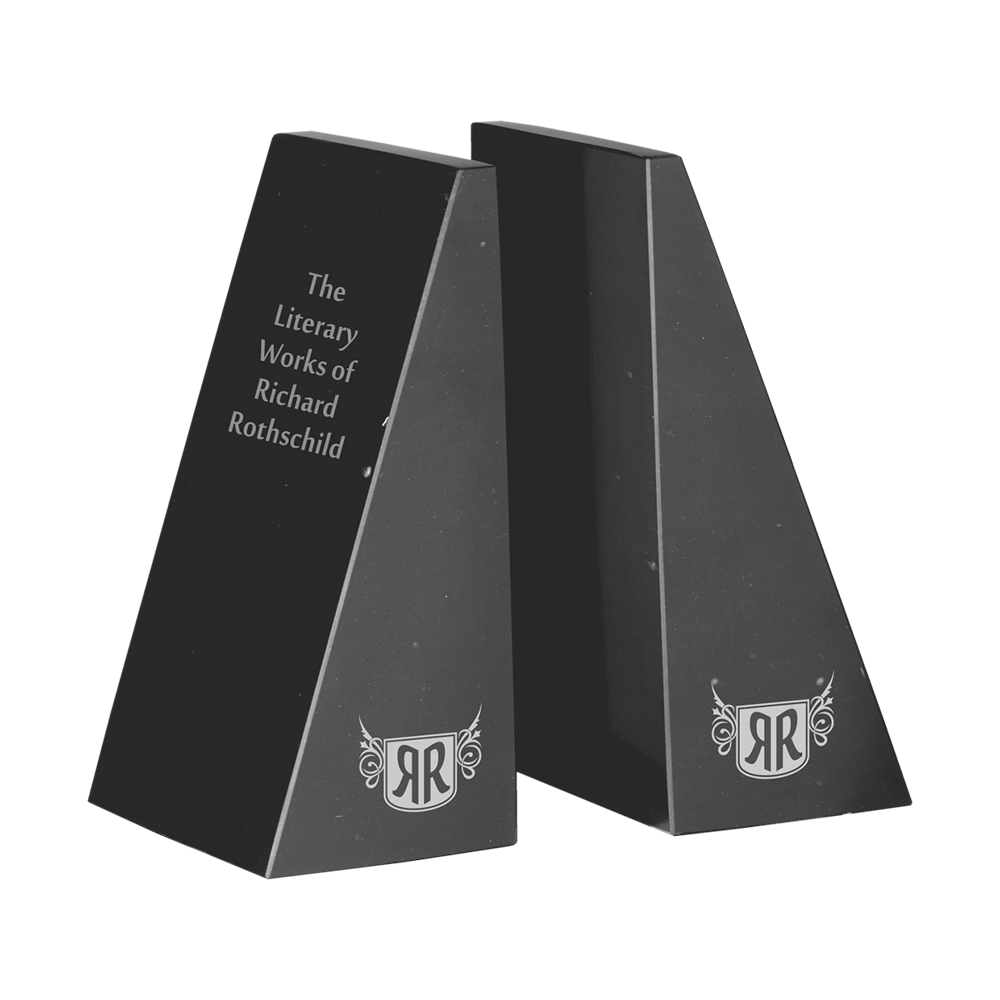 Black Marble Bookends