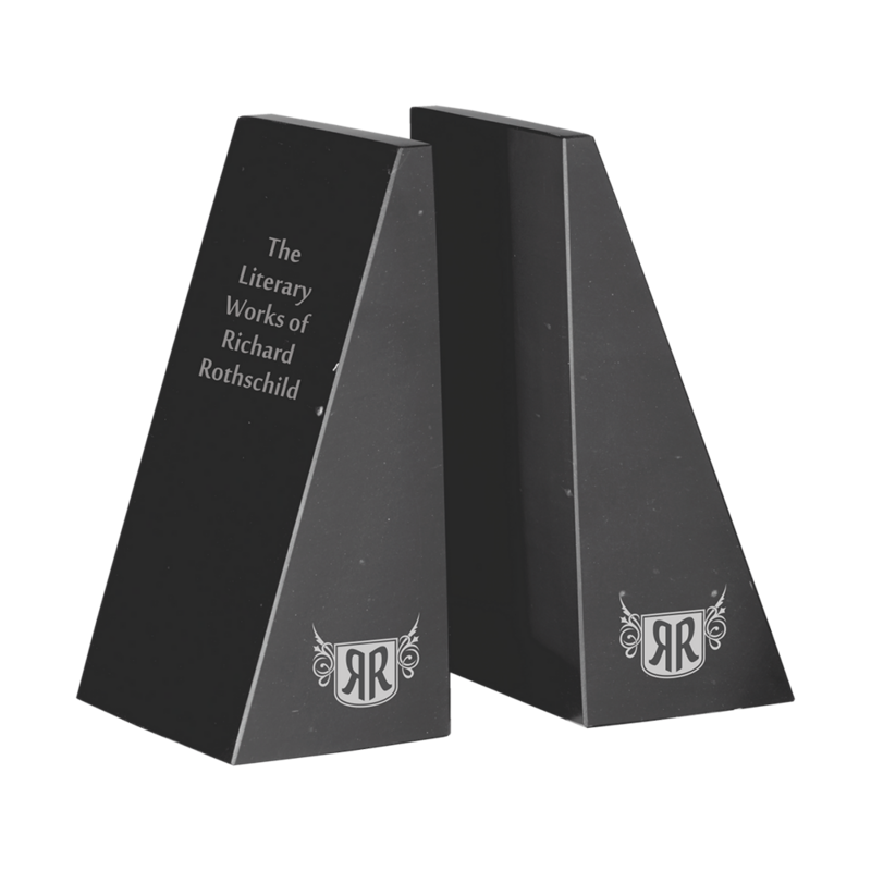 Black Marble Bookends