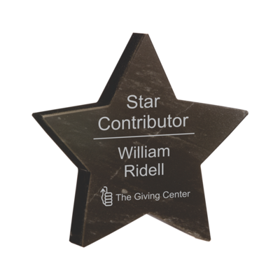 Black Marble Star Paperweight Black Marble Star Paperweight