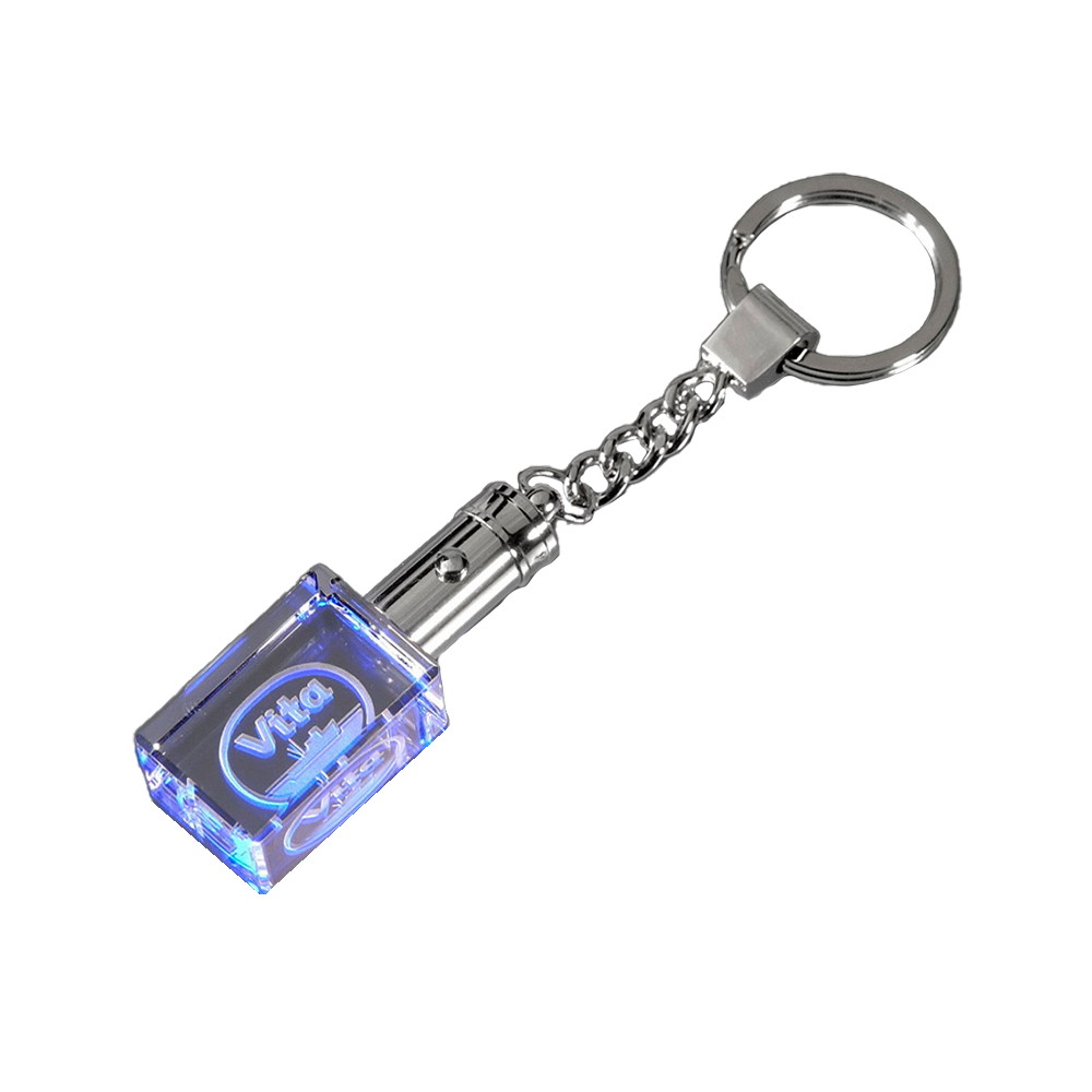 Blue Block Keychain