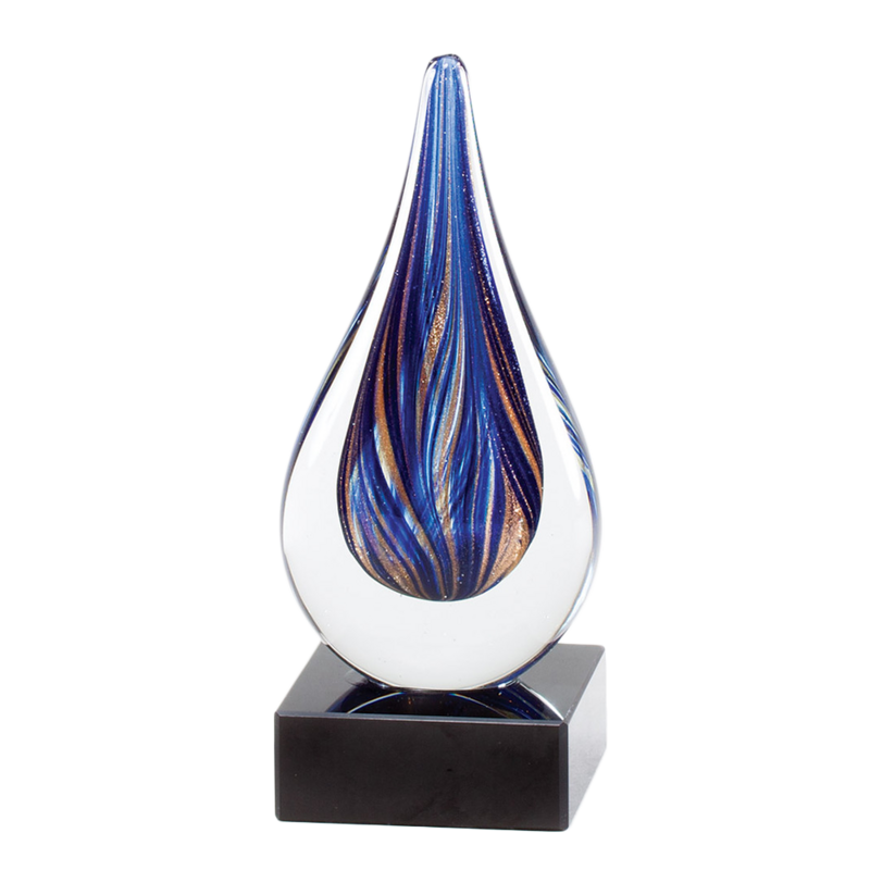 Blue and Brown Tear Drop