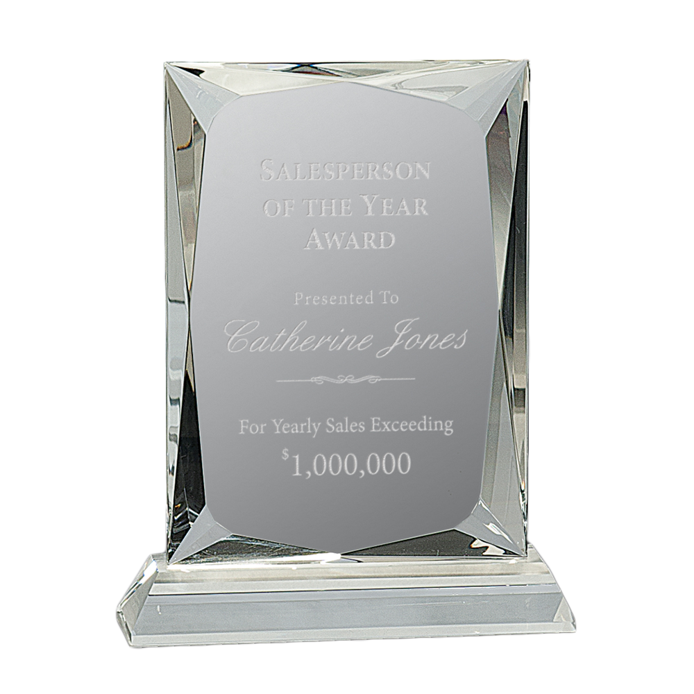 Clear Crystal Rectangle Award