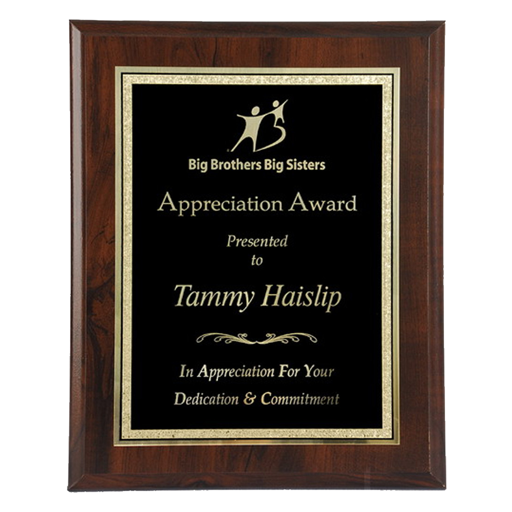 Cherry Finish Plaques
