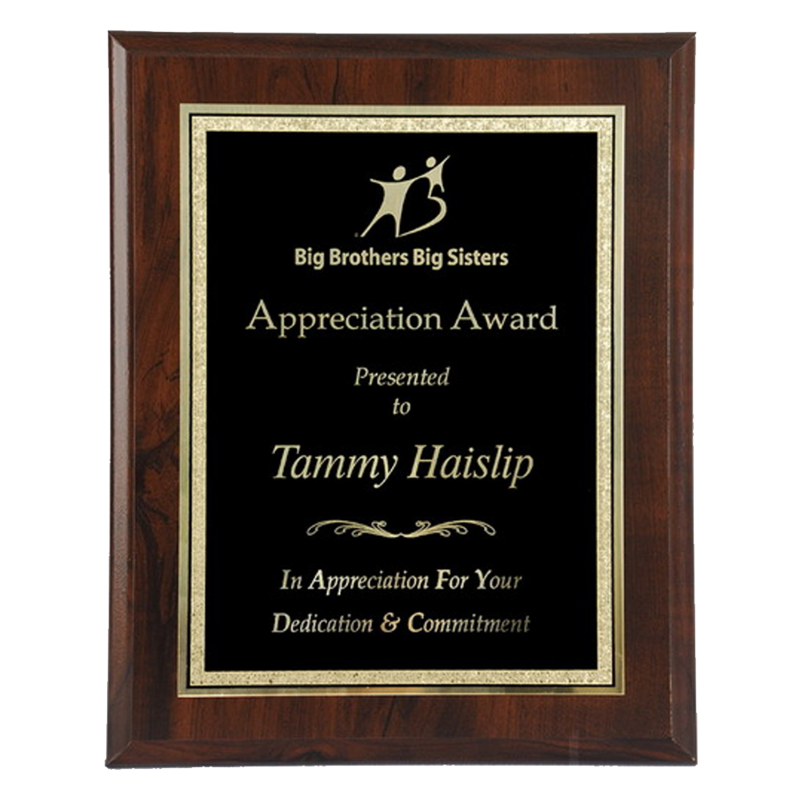 Cherry Finish Plaques