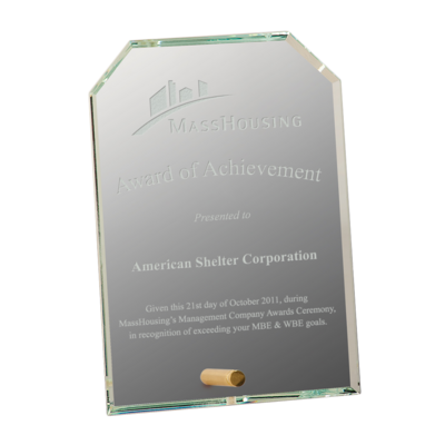 Clipped Rectangle With Standing Pin