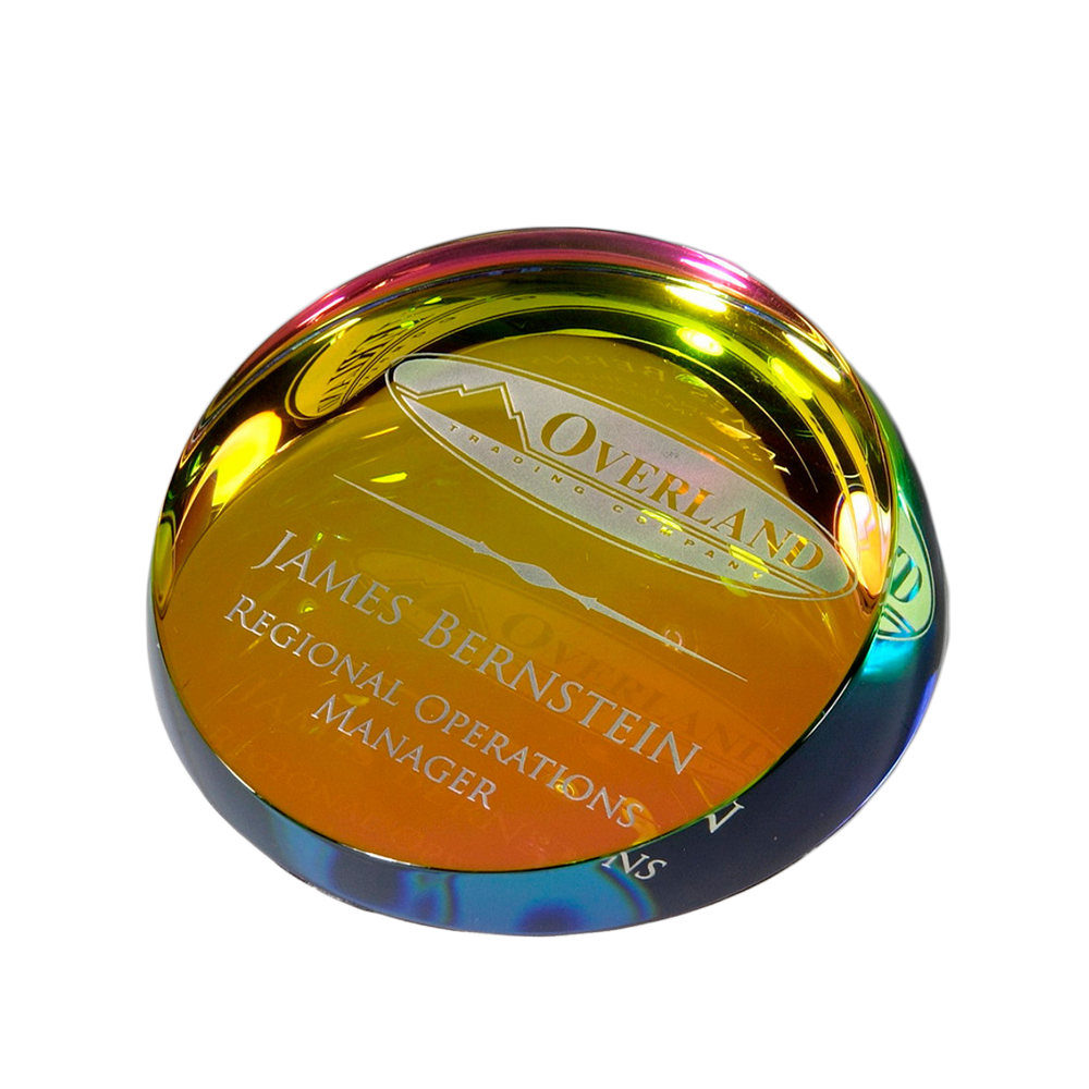 Colored Corona Paperweight