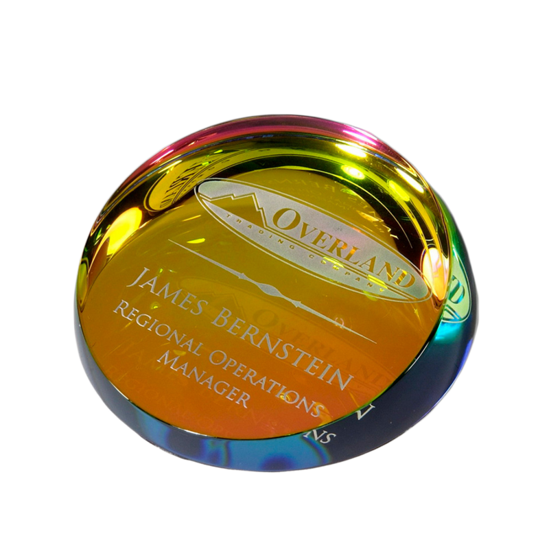 Colored Corona Paperweight