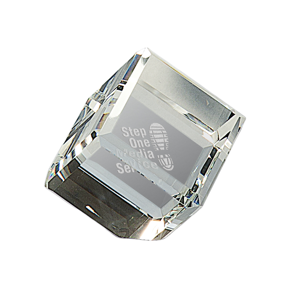 Crystal Cube Paperweight