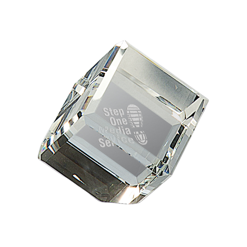 Crystal Cube Paperweight