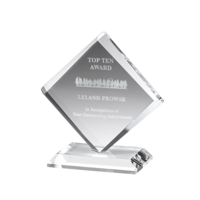 Crystal Diamond Shaped Award