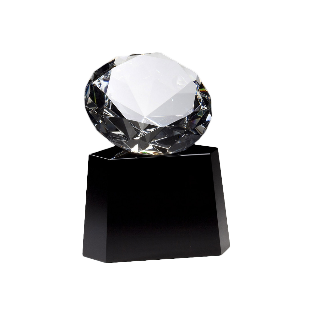 Crystal Diamond Sitting On Base