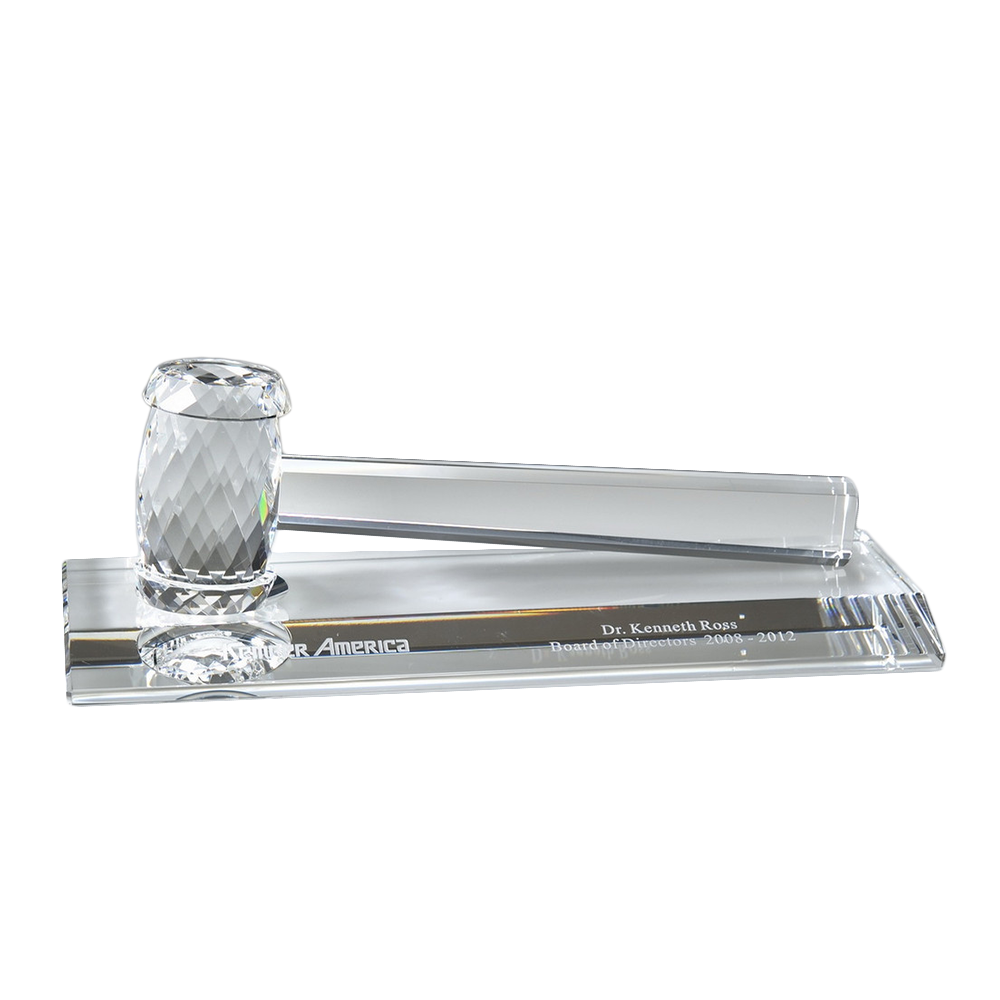Crystal Gavel With Crystal Base