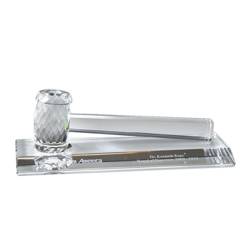 Crystal Gavel With Crystal Base