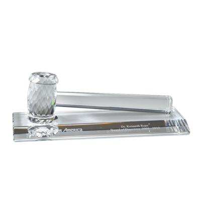Crystal Gavel With Crystal Base