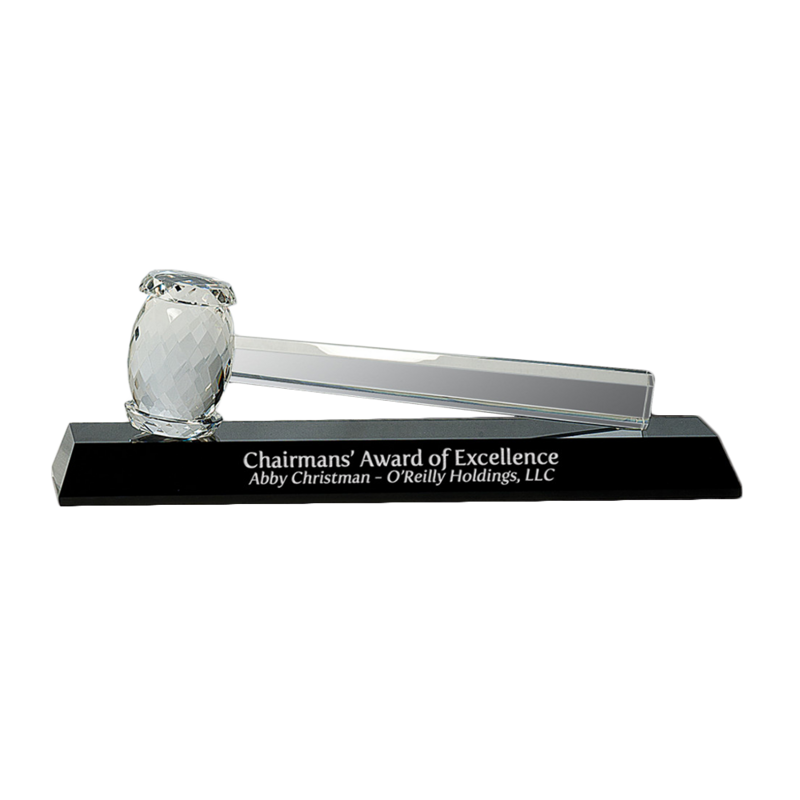Crystal Gavel With Black Base