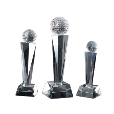 Crystal Golf Ball Tower Award Crystal Golf Ball Tower Award