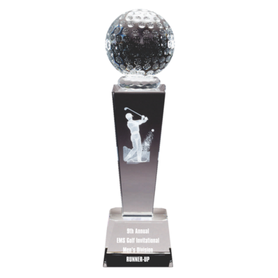 Crystal Golfer With 3D Image (Male) Crystal Golfer With 3D Image (Male)