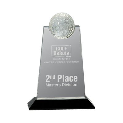 Crystal Golf Tablet Award Crystal Golf Tablet Award