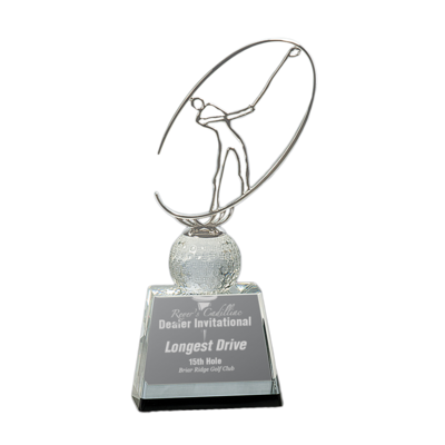 Crystal Metal Golf Award Crystal Metal Golf Award