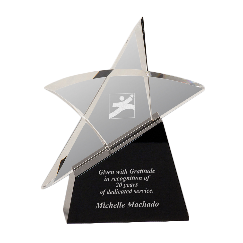 Crystal Outline Star Award