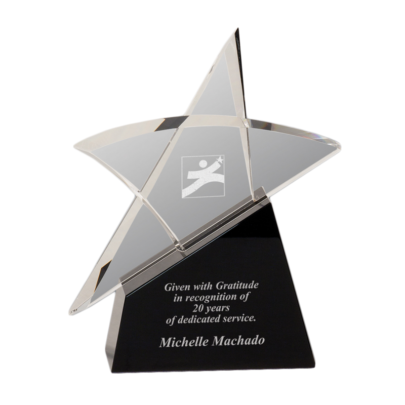Crystal Outline Star Award