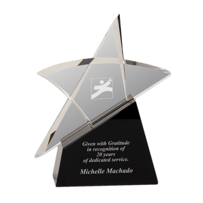Crystal Outline Star Award