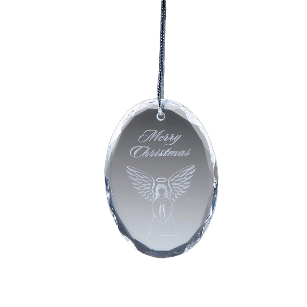 Crystal Oval Ornament